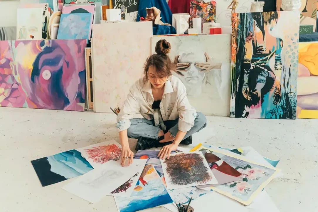 Offenes Atelier mit Materialnutzung